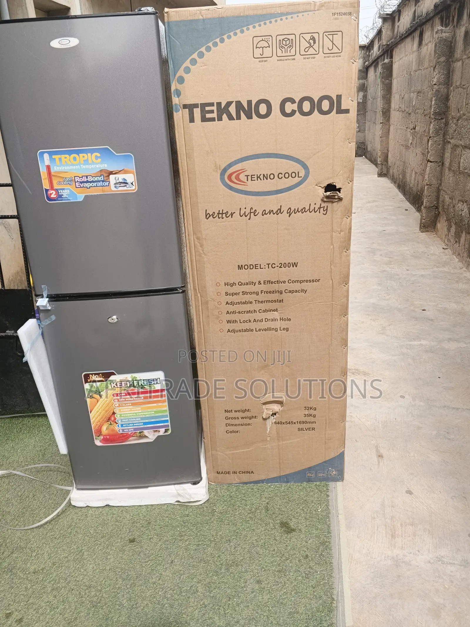 Tekno Cool Double Door Refrigerator Fast Cooling System