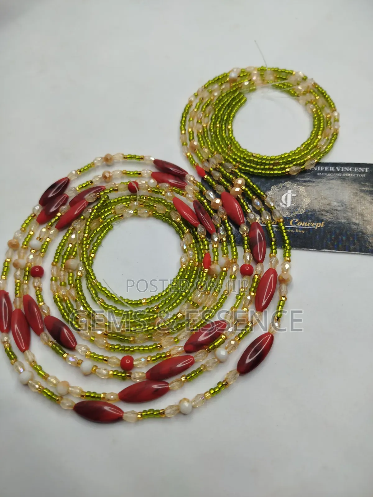 Lemon Waist Bead Set Set