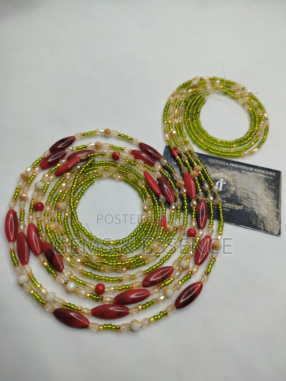 Lemon Waist Bead Set Set