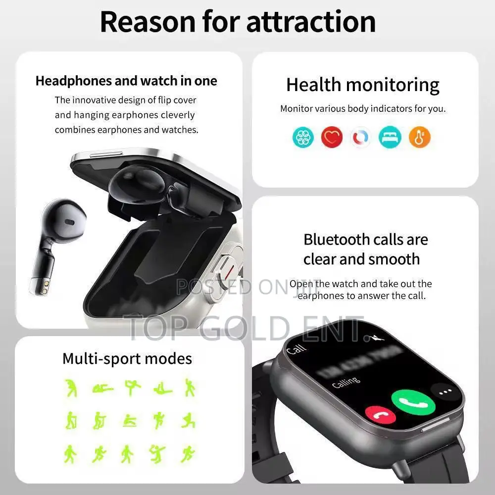 D8 Smartwatch With Earpods
