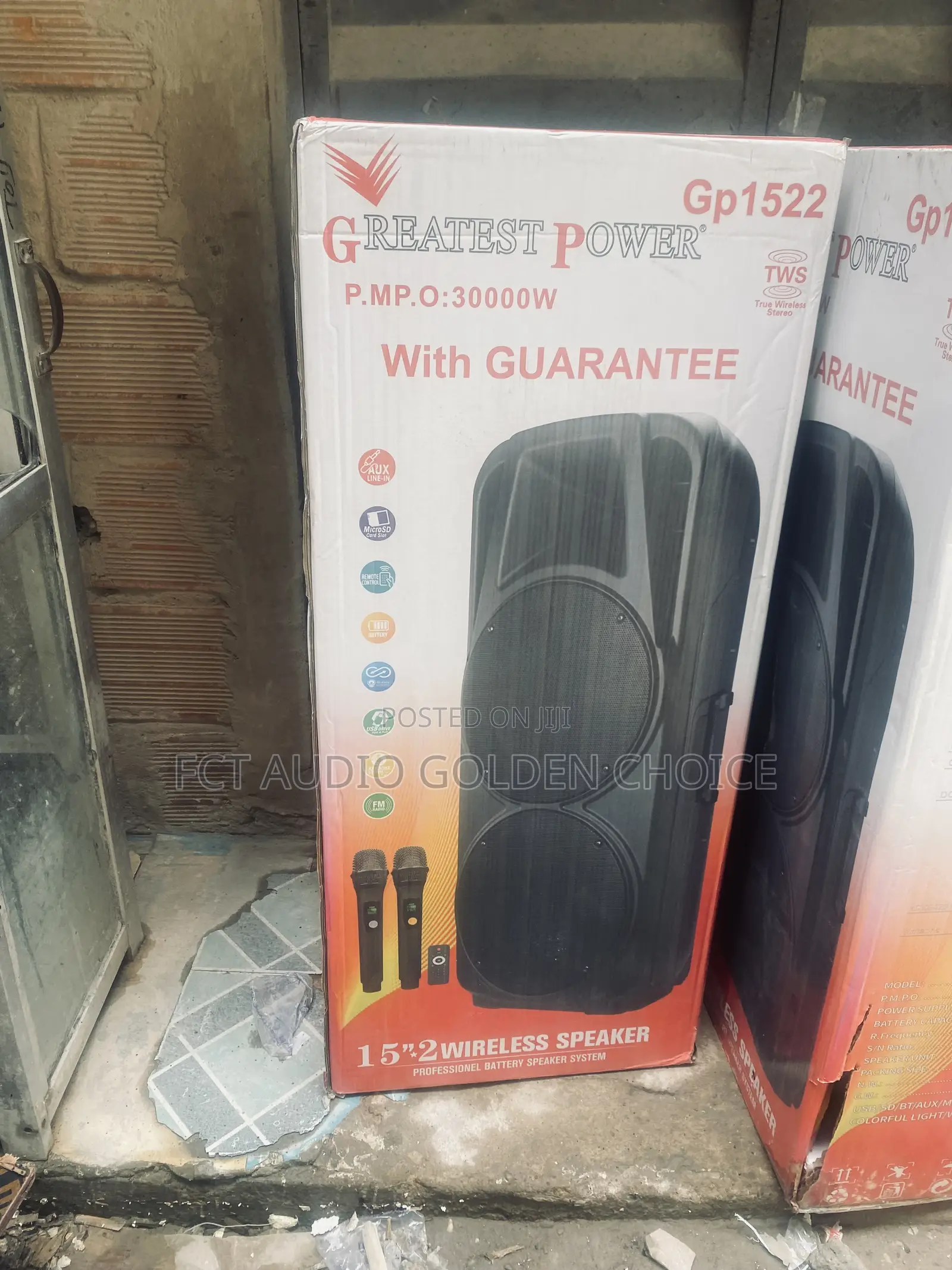 Greatest Power Double 15inches Pa System With 2 Microphones