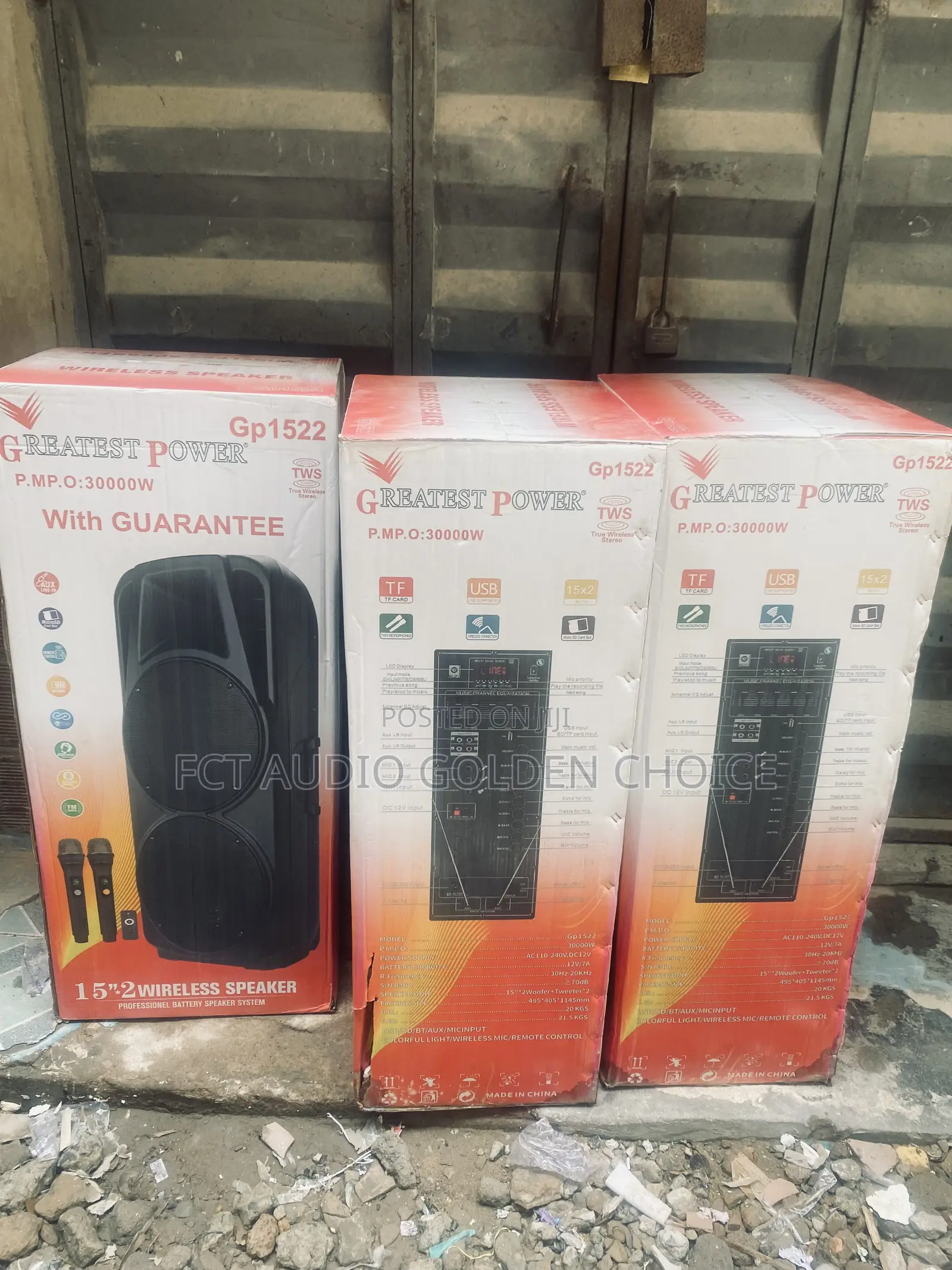 Greatest Power Double 15inches Pa System With 2 Microphones