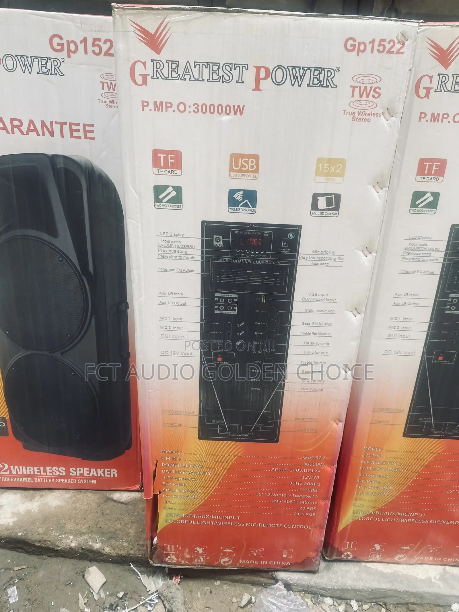 Greatest Power Double 15inches Pa System With 2 Microphones