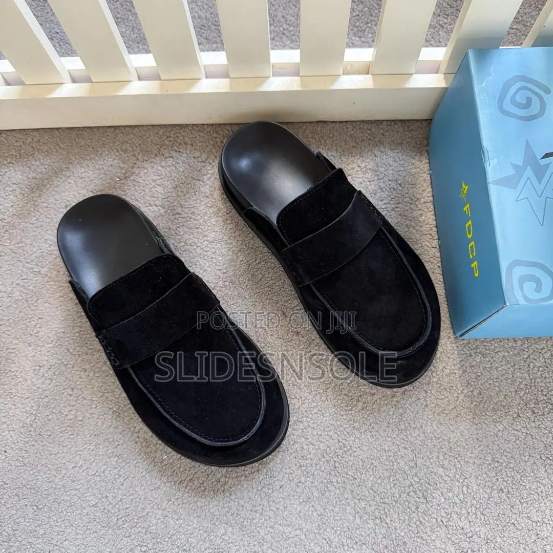 FDCP Suede Penny Loafer Mules
