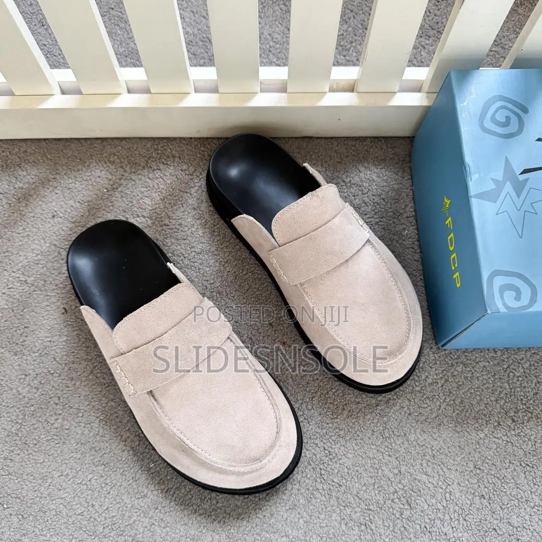 FDCP Suede Penny Loafer Mules