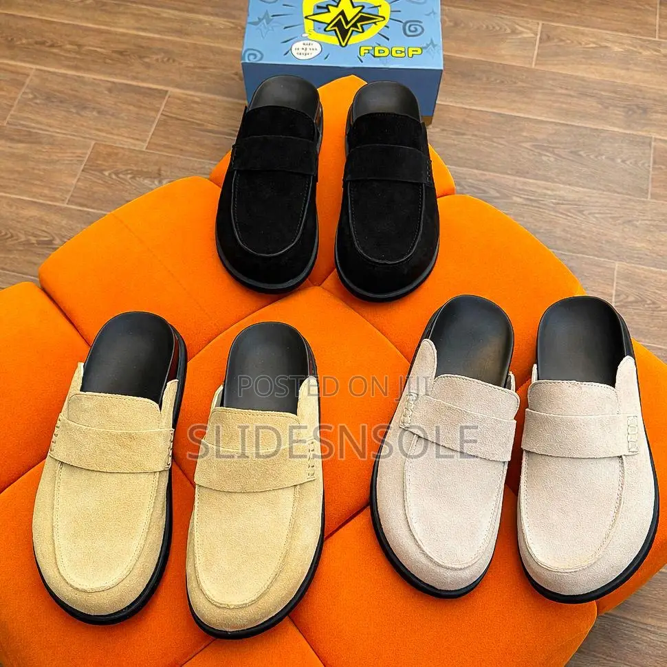 FDCP Suede Penny Loafer Mules