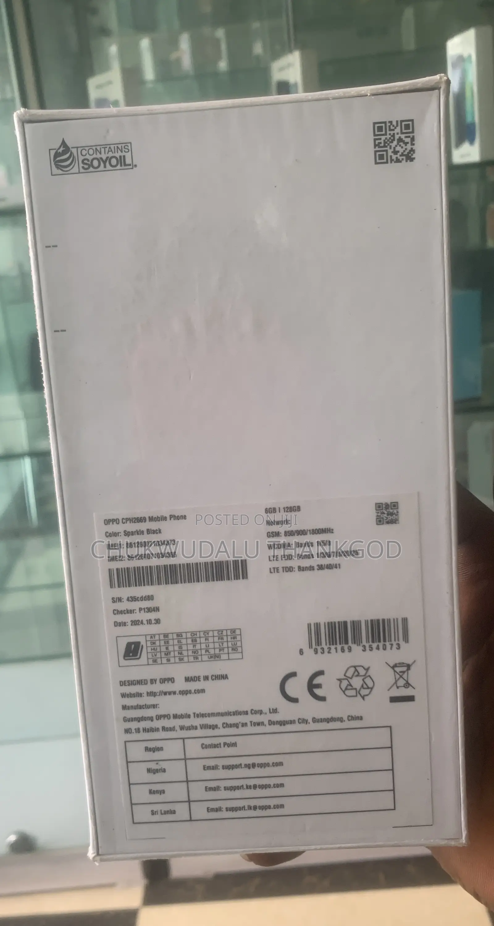 New Oppo A3 128 GB Black