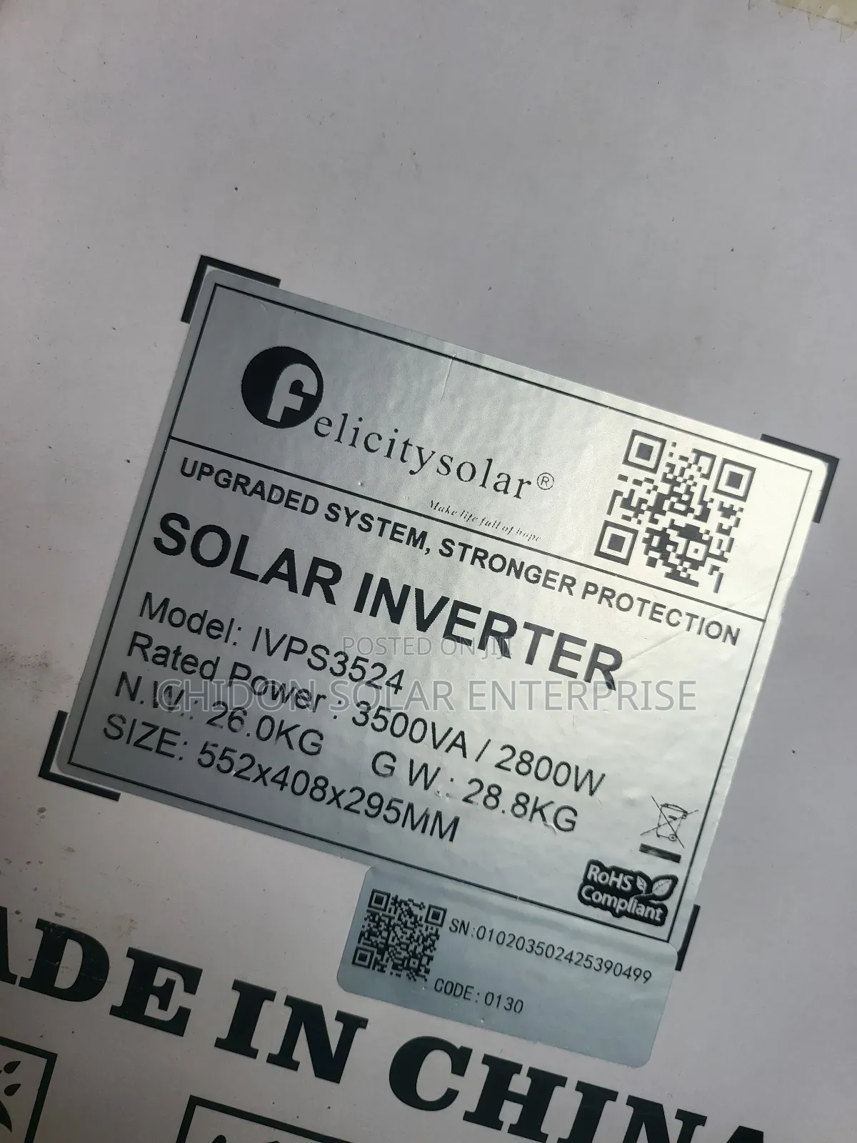 3.5kva 24v Felicity Non Hybrid Inverter