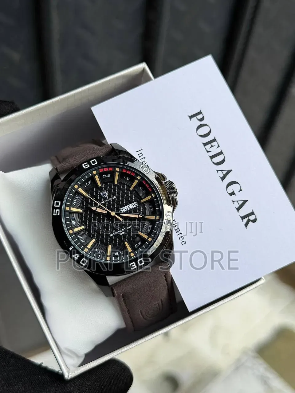 Poedagar Leather Wristwatches for "Men" 