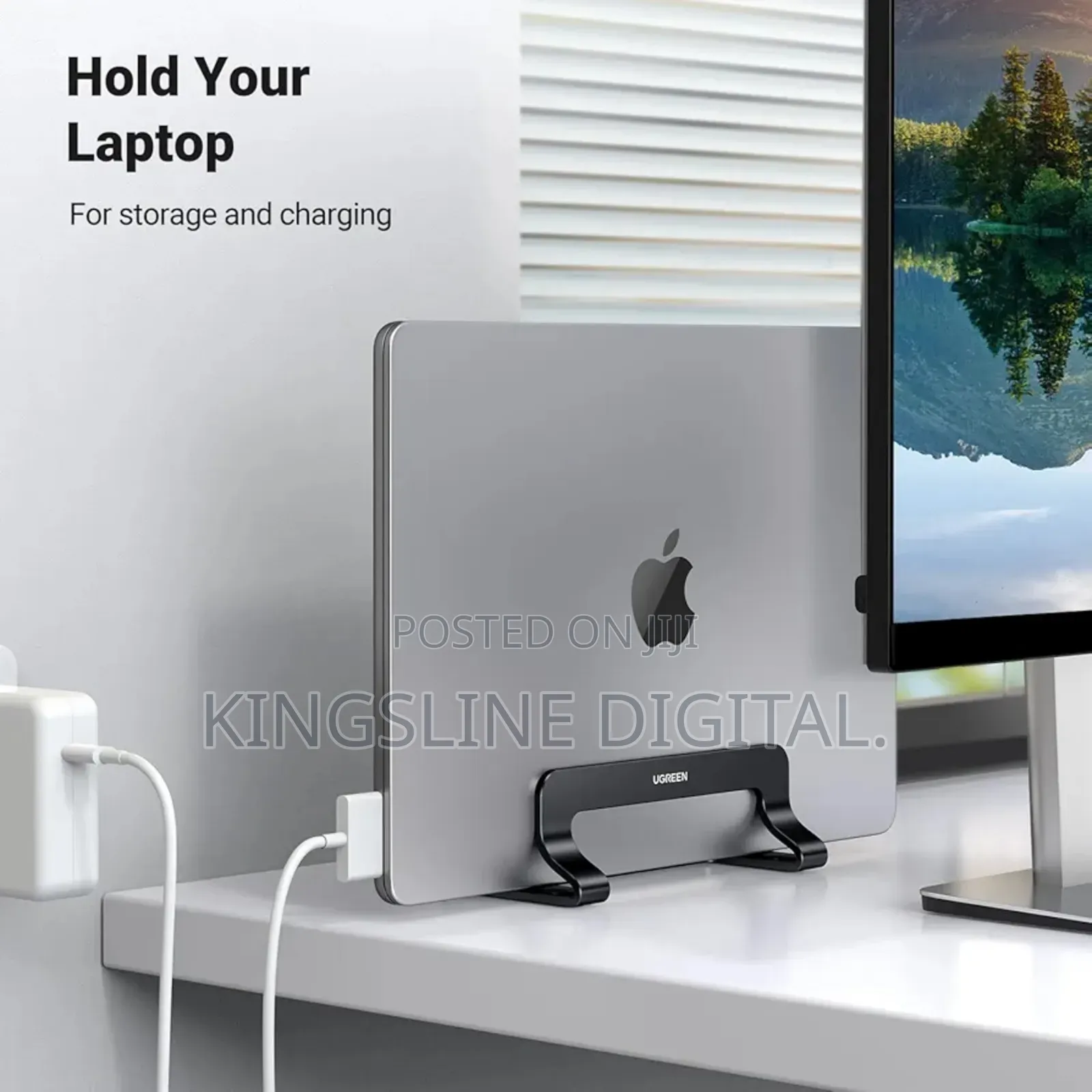 Ugreen Vertical Laptop Aluminium Adjustable Stand for Macbook.