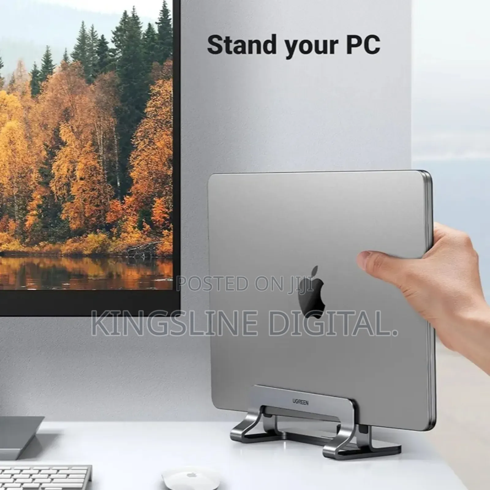 Ugreen Vertical Laptop Aluminium Adjustable Stand for Macbook.