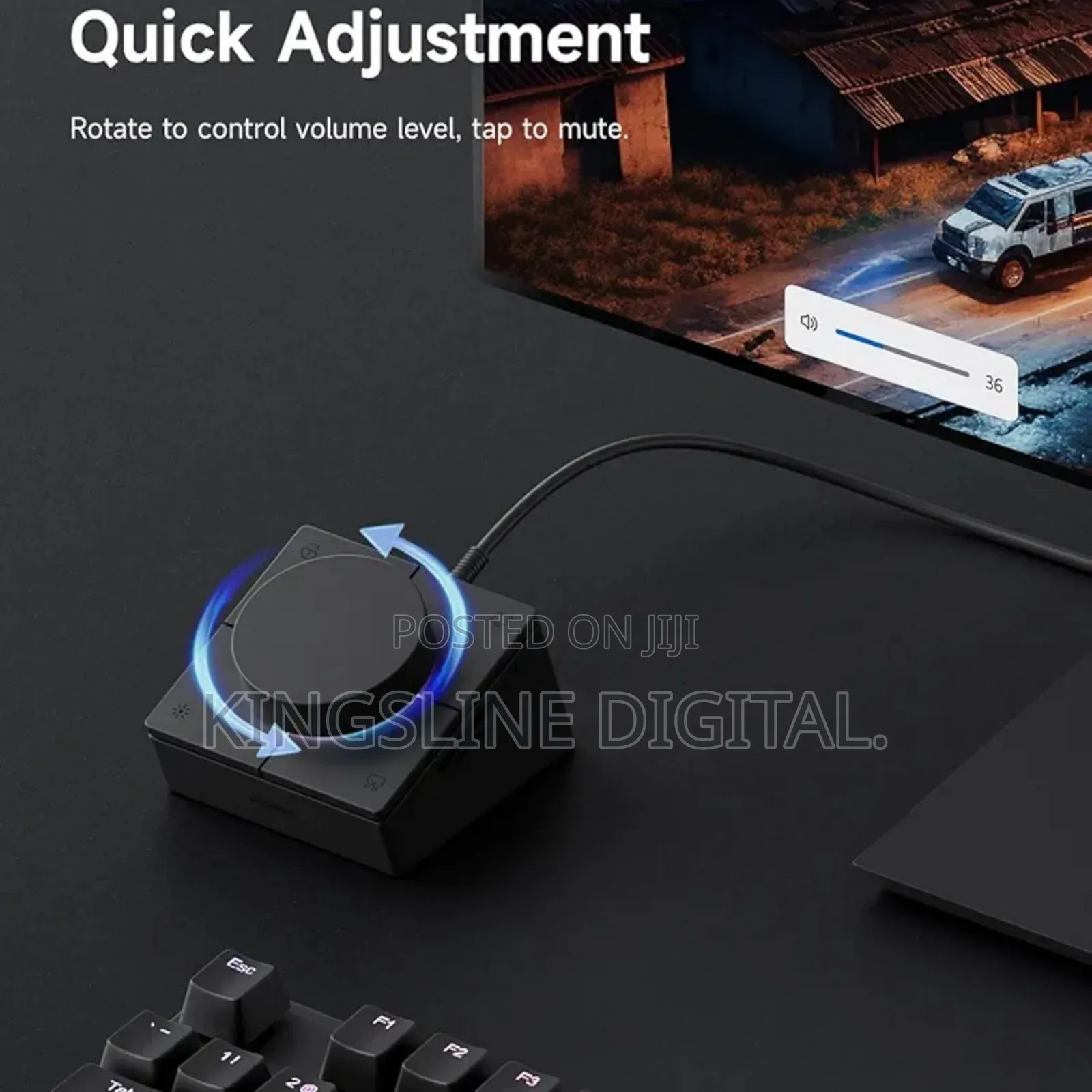 Hagibis Knob Usb C Hub With Shortcut Buttons, RGB Docking Station