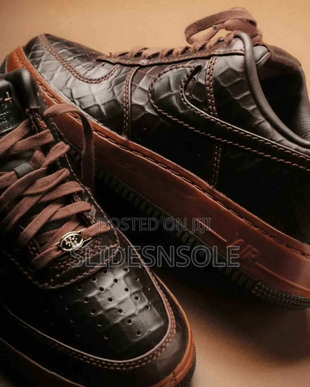 Nike Air Force 1 Low Textured Croc “Fauna Brown