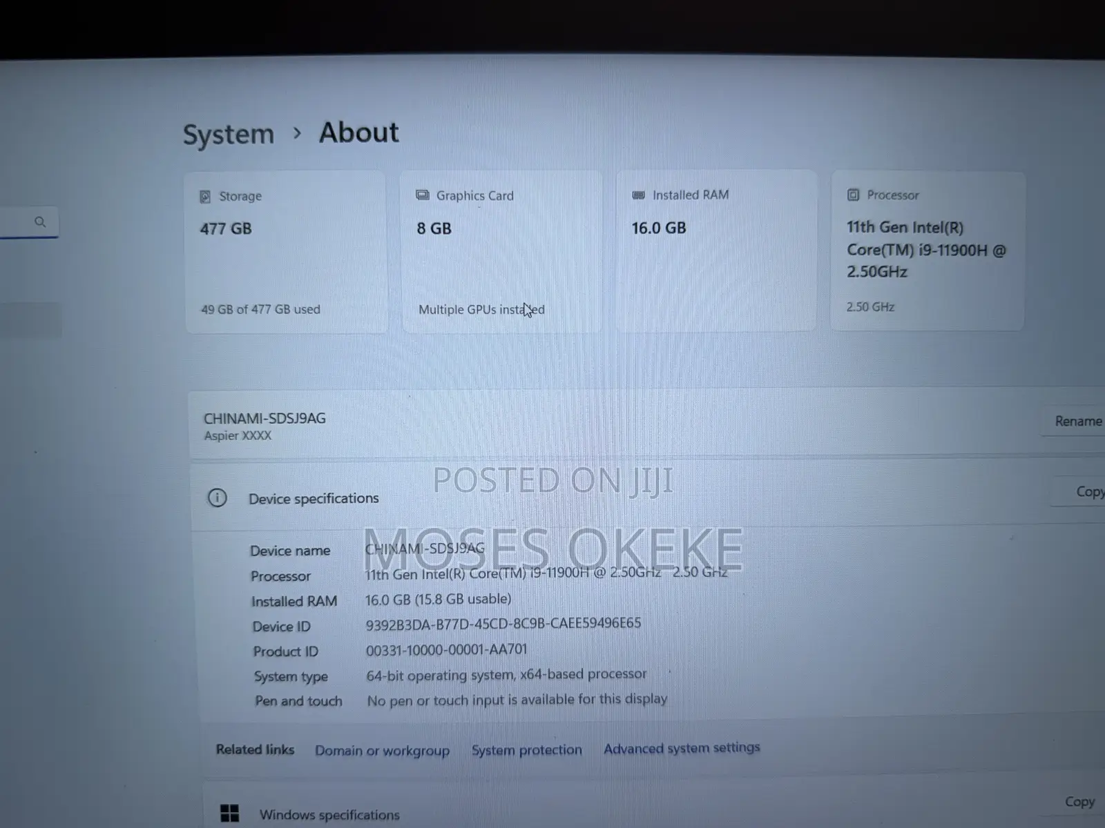 Laptop Acer Predator Helios 300 16GB Intel Core i9 SSD 512GB