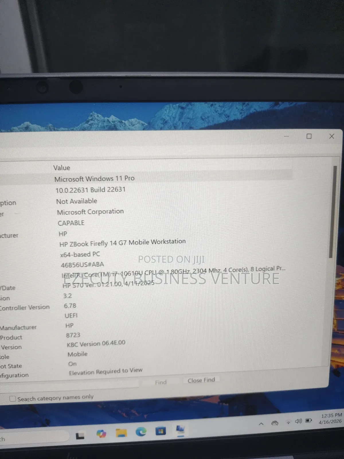 Laptop HP ZBook Firefly 14 G7 8GB Intel Core i7 SSD 256GB