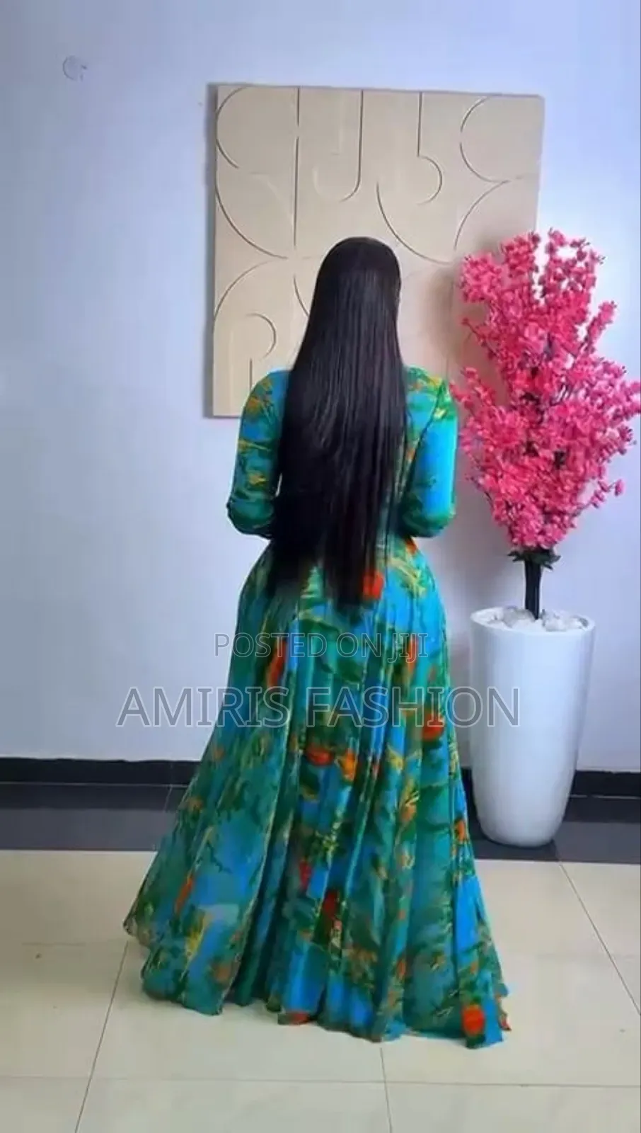 Long Sleeve Fitted Long Flare Pleated Gown