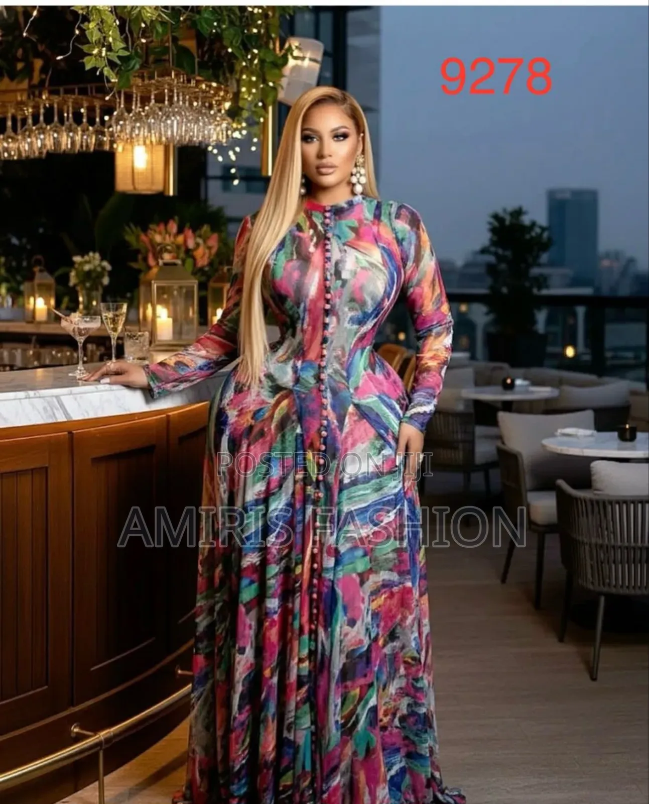 Long Sleeve Fitted Long Flare Pleated Gown