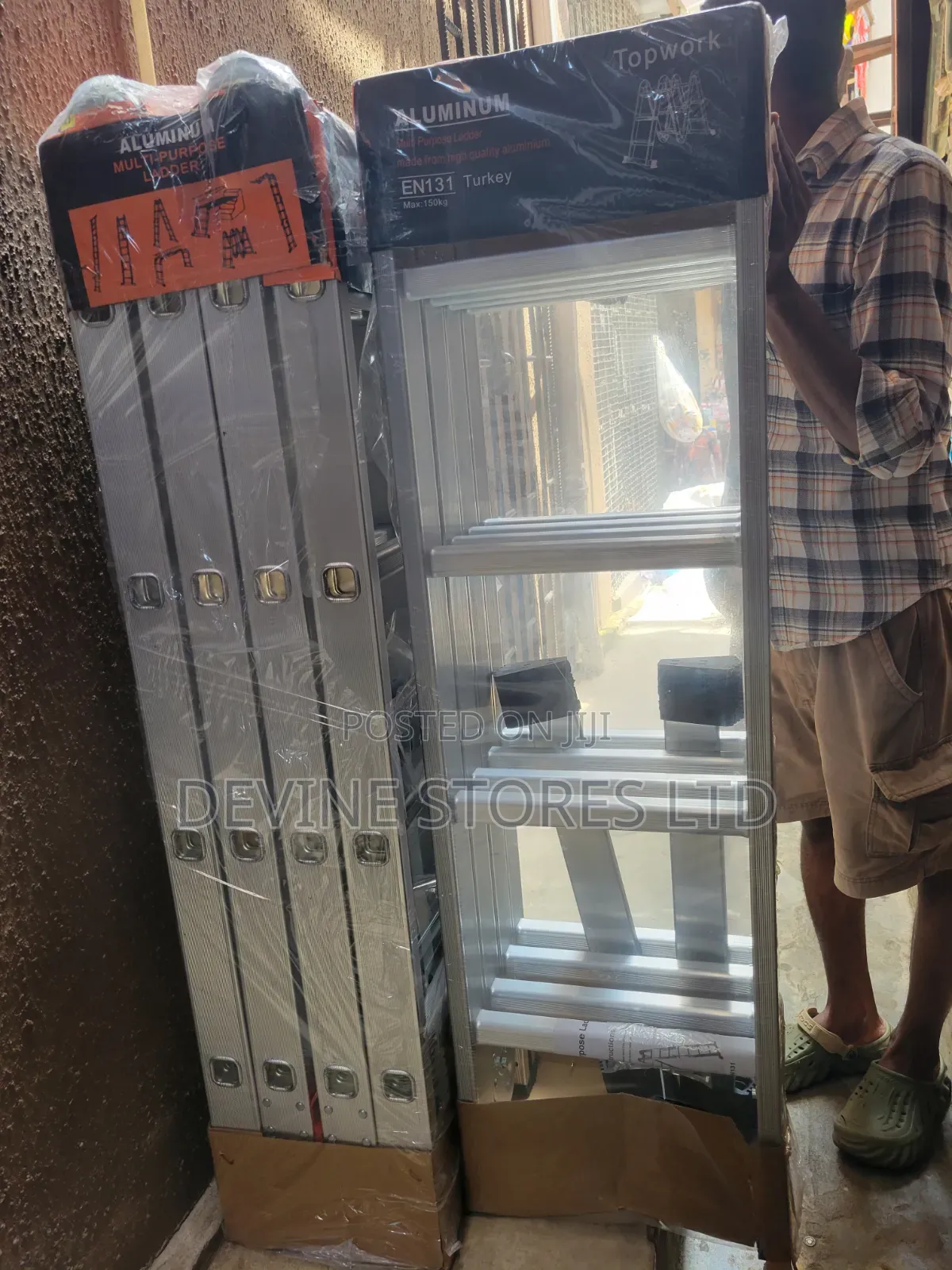 4×4 Aluminun Foldable Turkey Ladder(16 Steps)