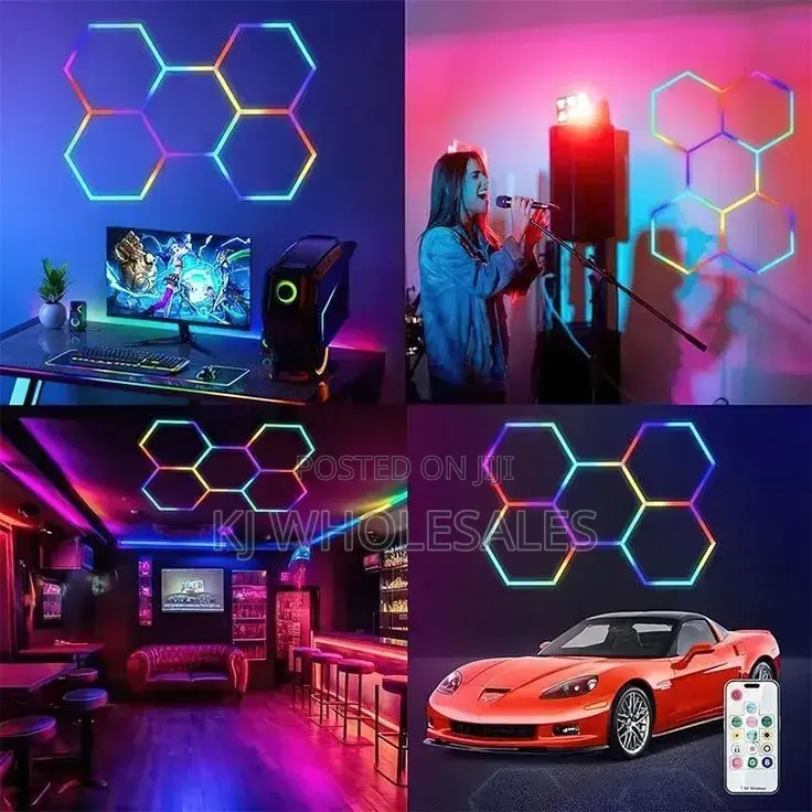 Multiple Color Hexagon Light