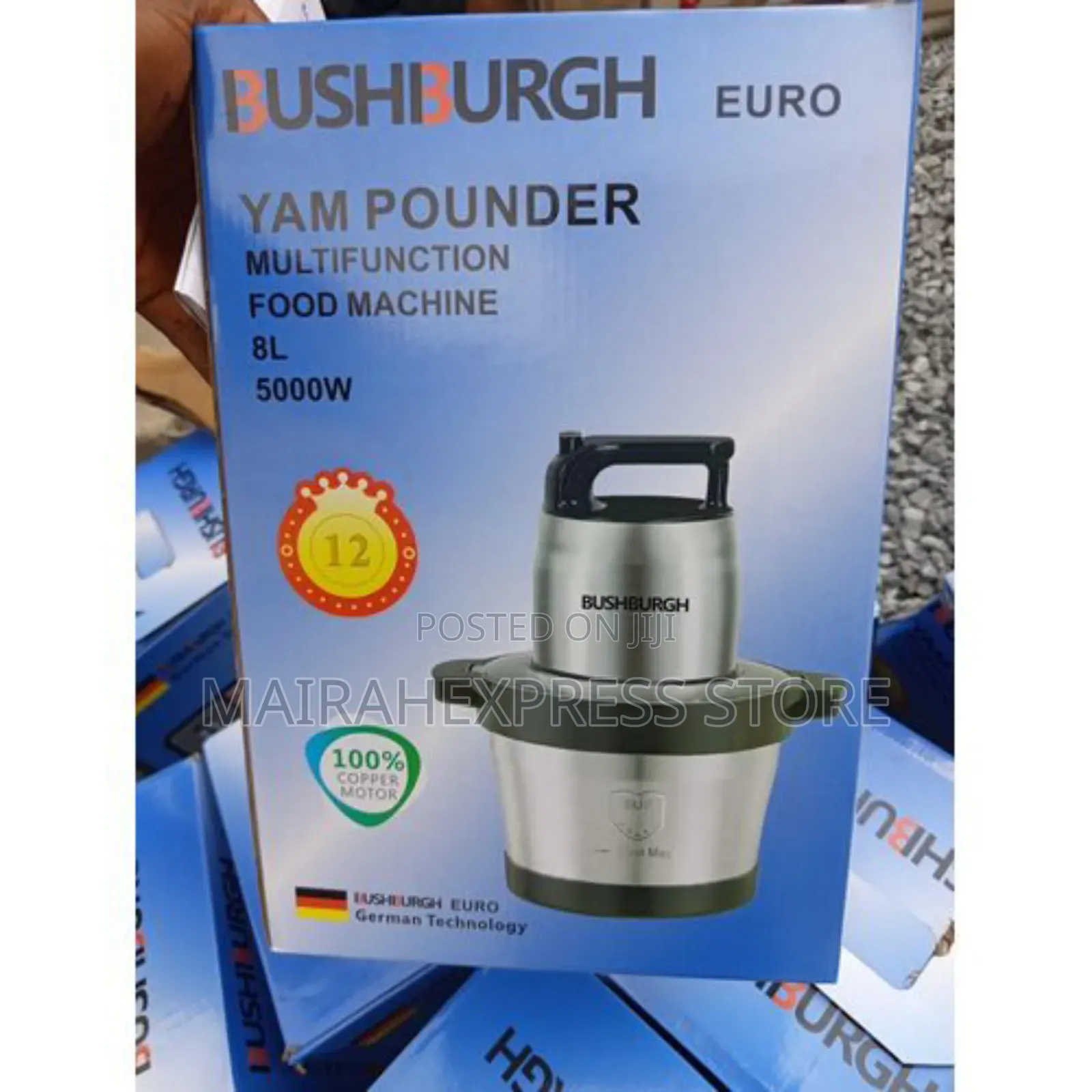 Bushburgh 8.L Food Processor and Yam Pounder-5000w