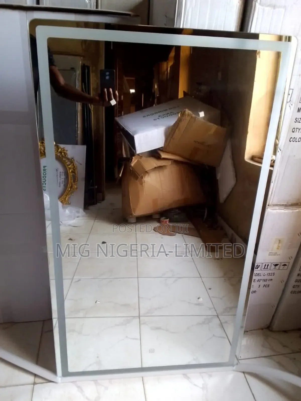 Led Wall Mirror Bathroom Living Room Mirror With Inbuilt 80cmx120cm