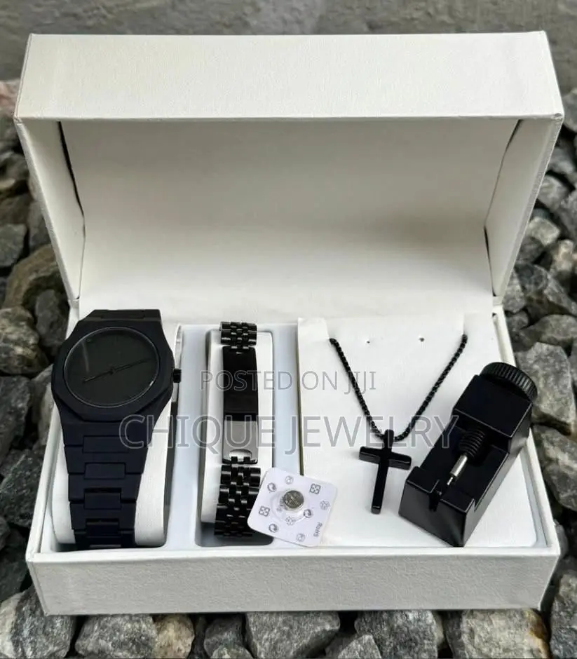 Black Aura Men Jewelry Set