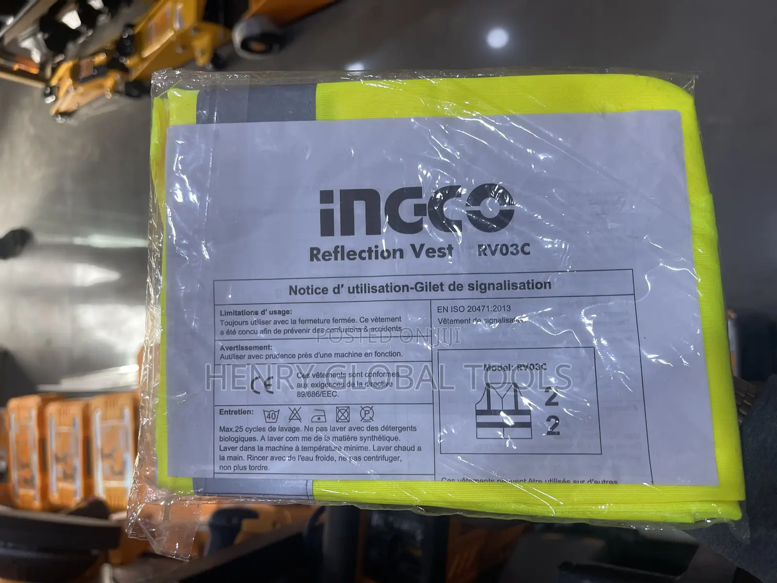 Ingco Green Safety Reflective Vest Jacket
