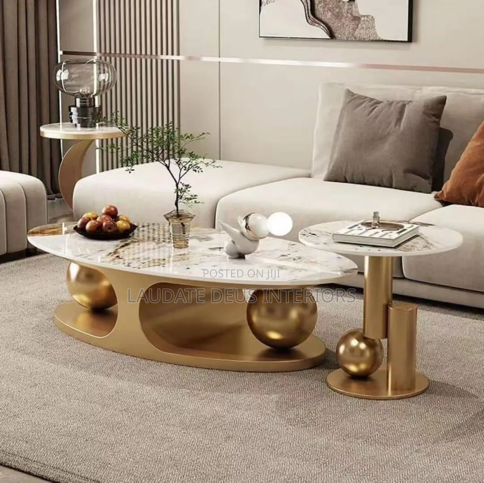 Exquisite 2 in 1 Marble Top Center Table
