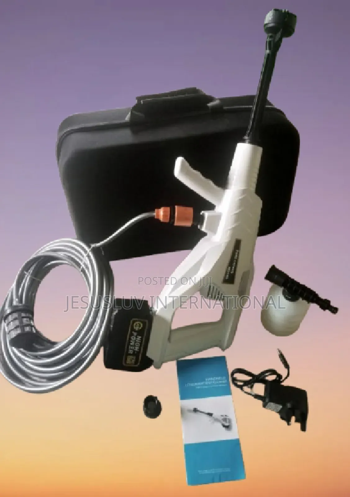 Electric Pressure Washer Kit 6-in-1 Adjustable Nozzle for Cleaning .