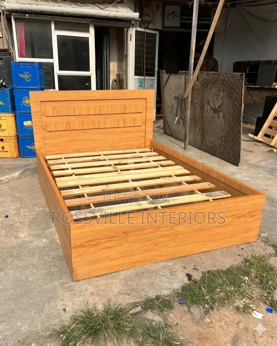 4ftby6ft Bedframe With 2 Side Stool