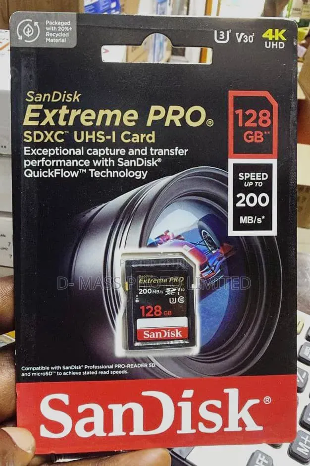 Sandisk 128gb Extreme Pro Uhs-I SDXC 200