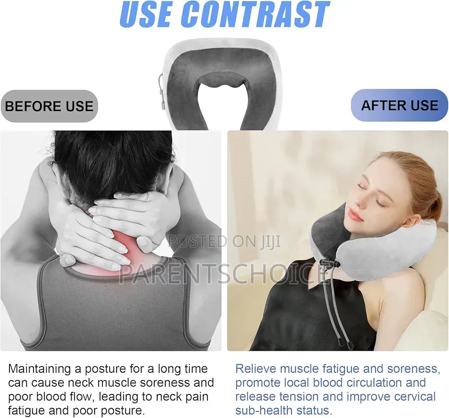 Travel Neck Pillow/Electric Neck Massager, Memory Pillow