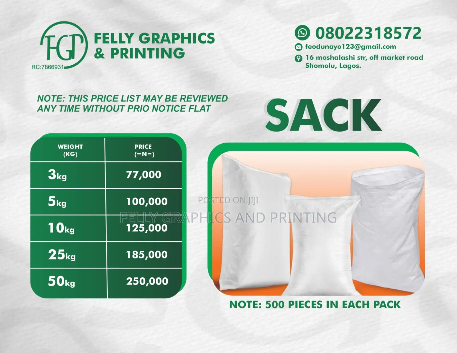 Plain Sack in Bale