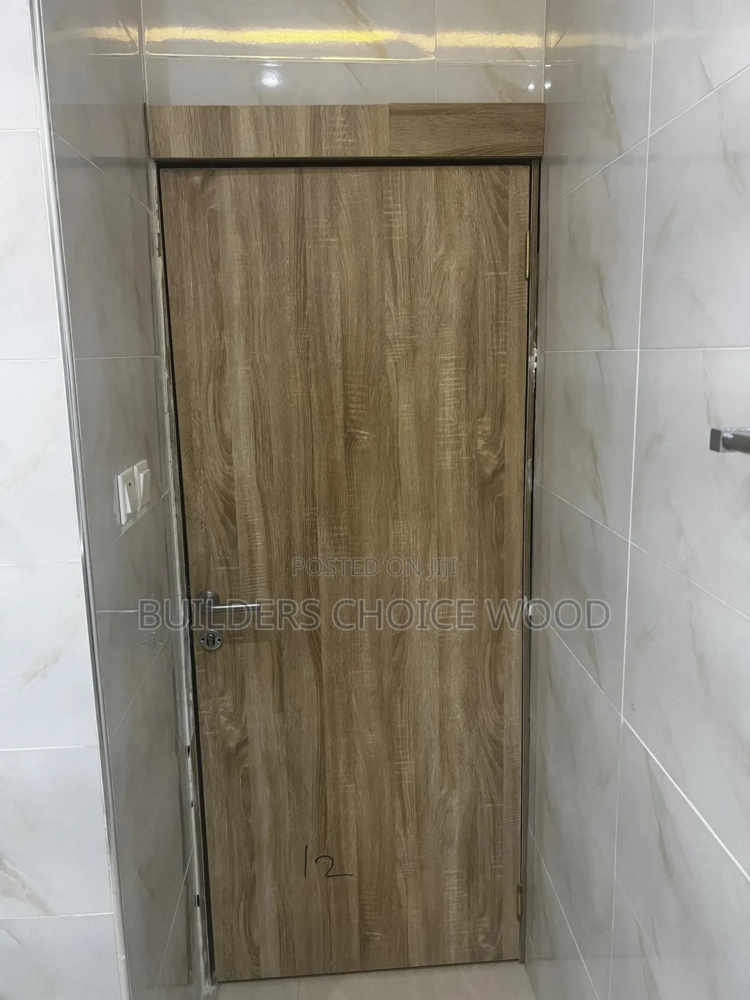Plain Beige HDF Wooden Door