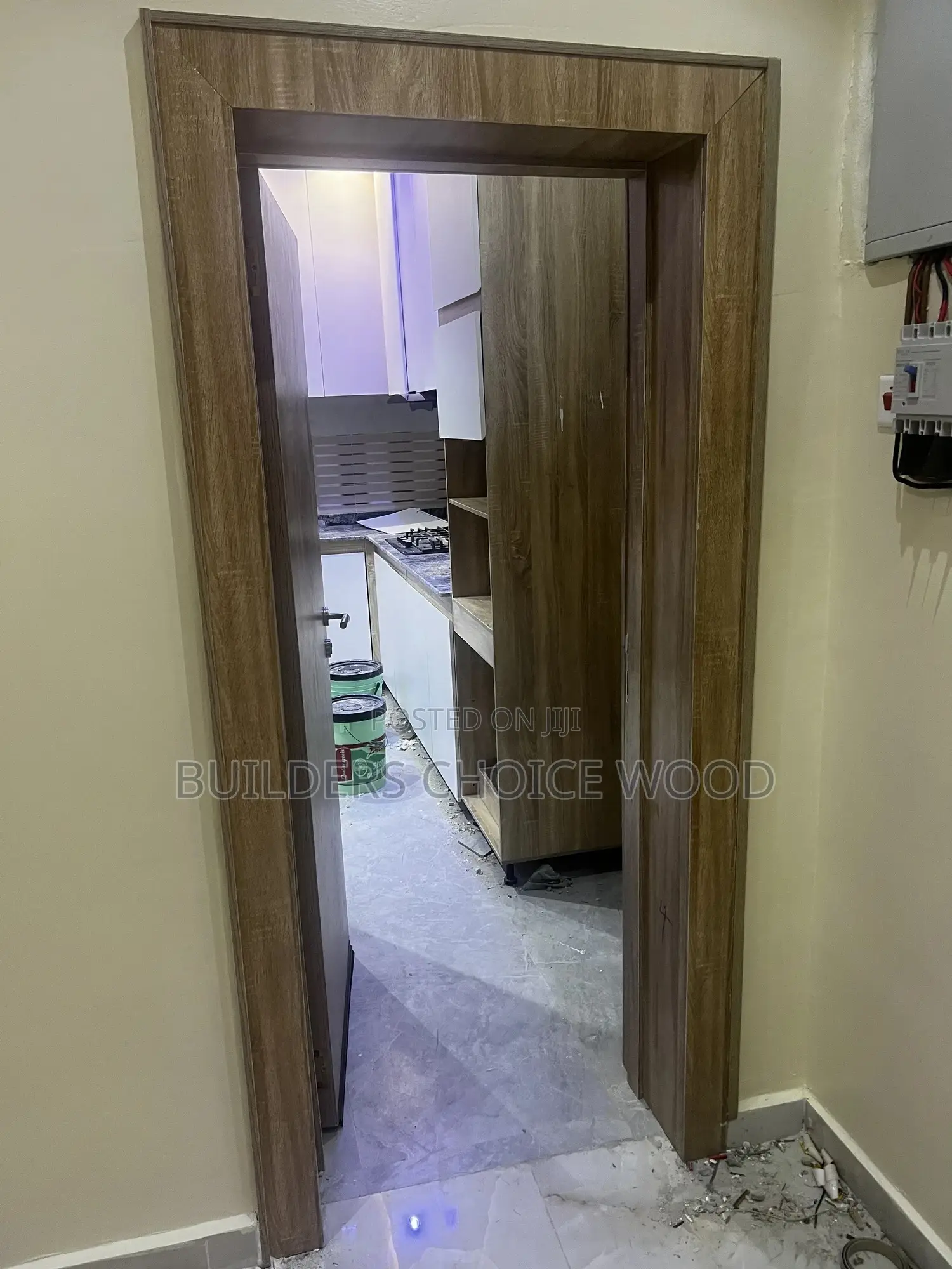 Plain Beige HDF Wooden Door