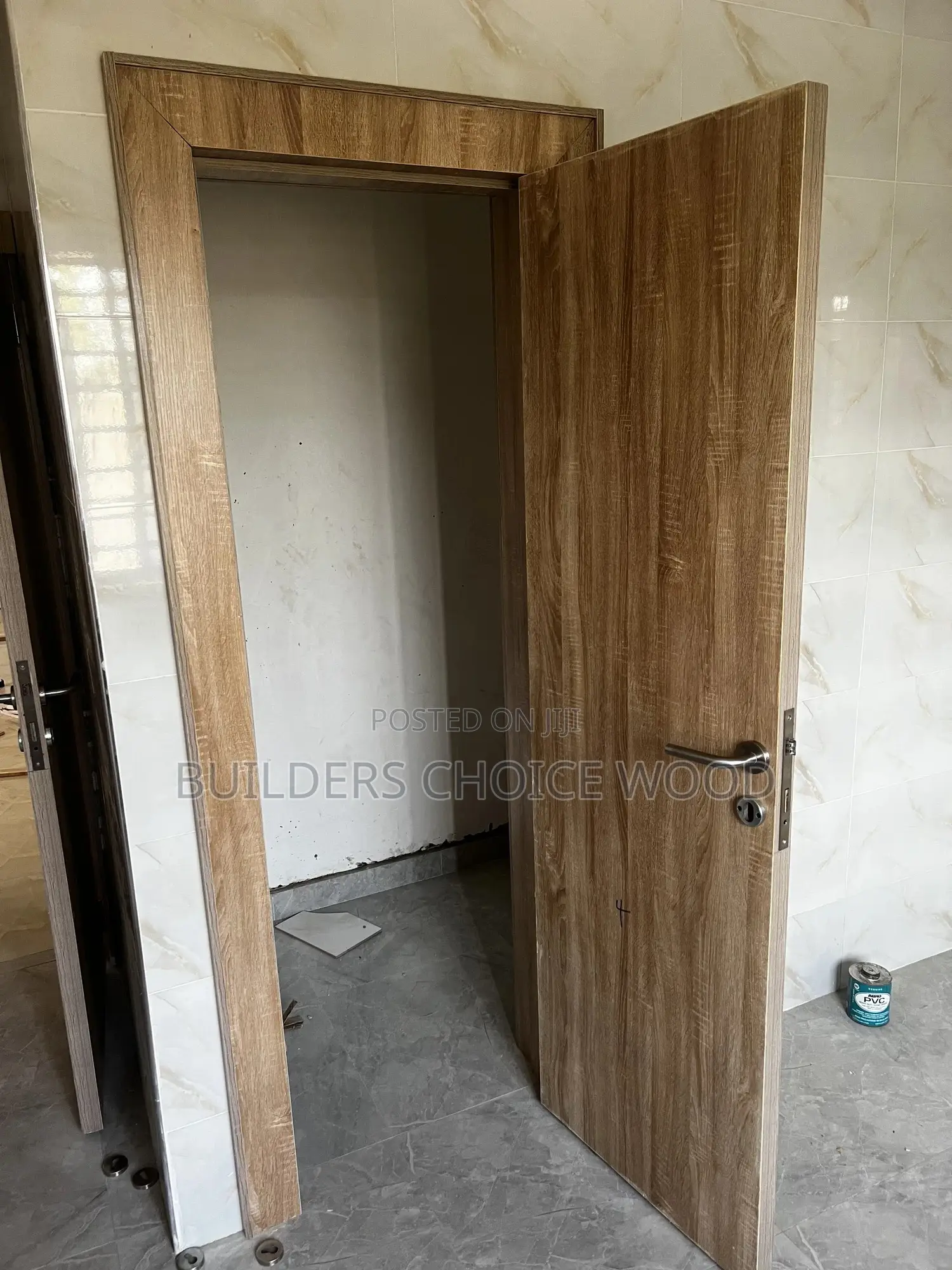 Plain Beige HDF Wooden Door