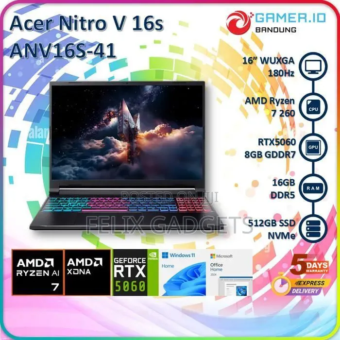 New Laptop Acer Aspire V Nitro 32GB AMD Ryzen 7 SSD 1T