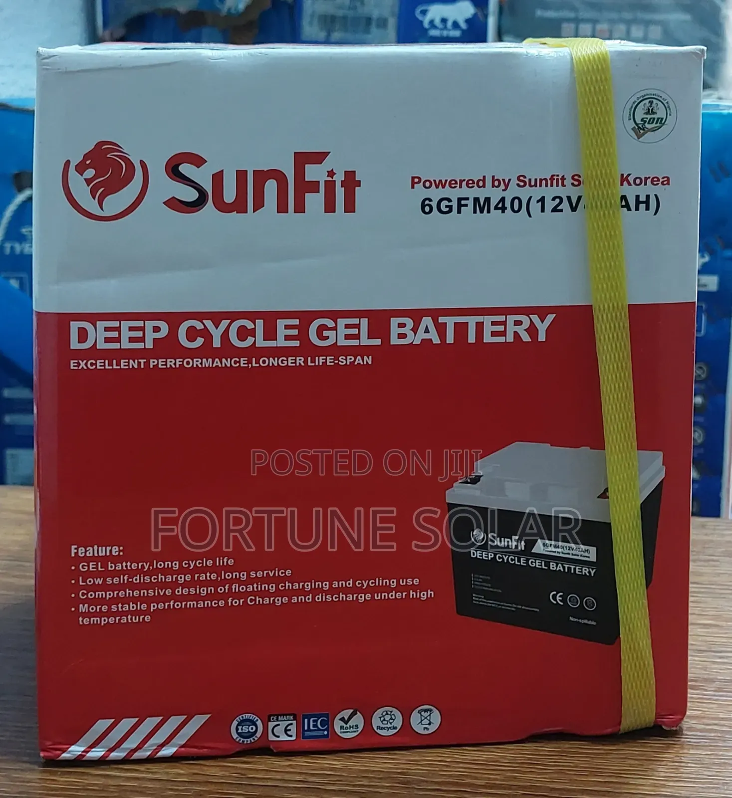 Sunfit 40ah 12v Dry Cell Dee Cycle Battery