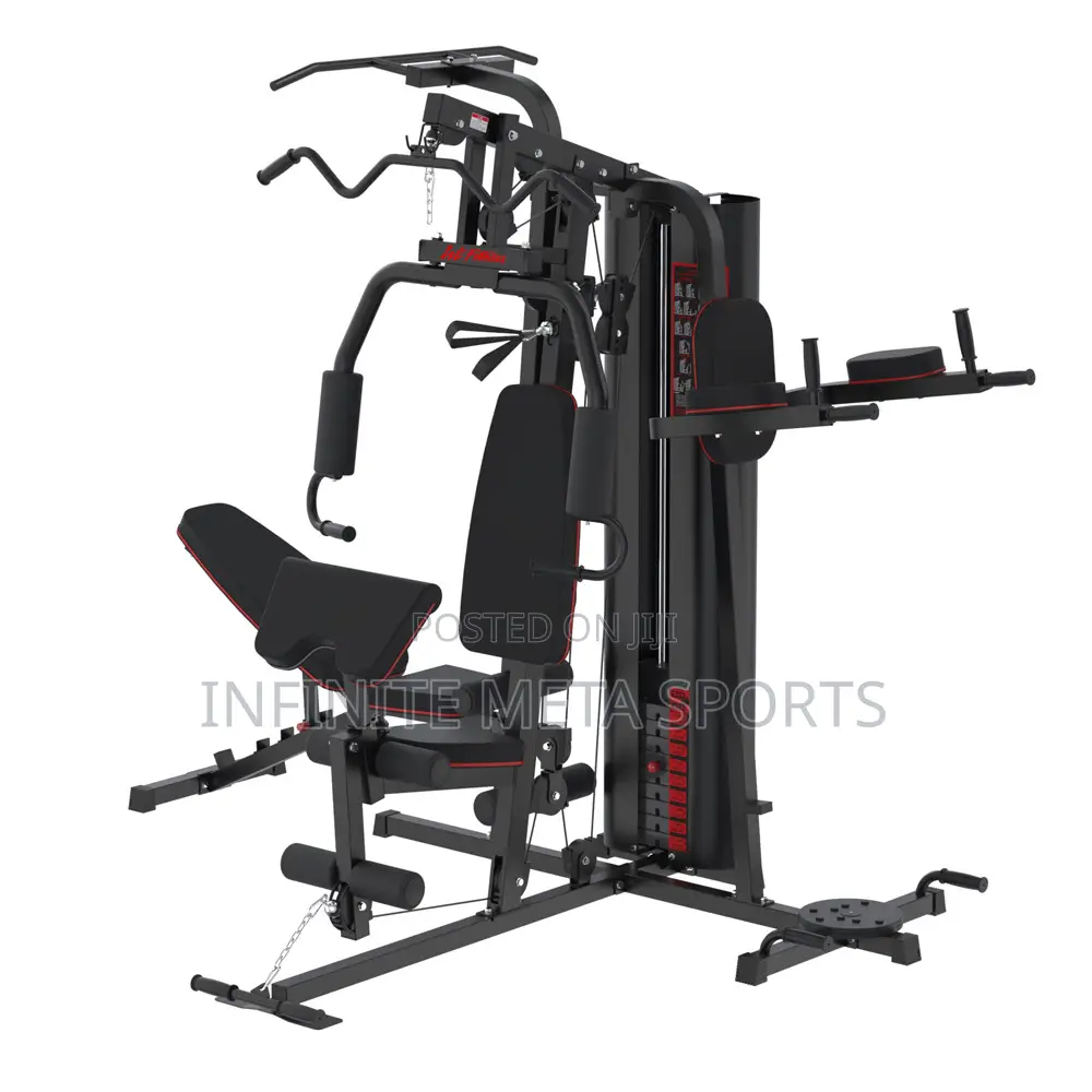 Heavy Duty 3 Station Gym With Adjustable Bench