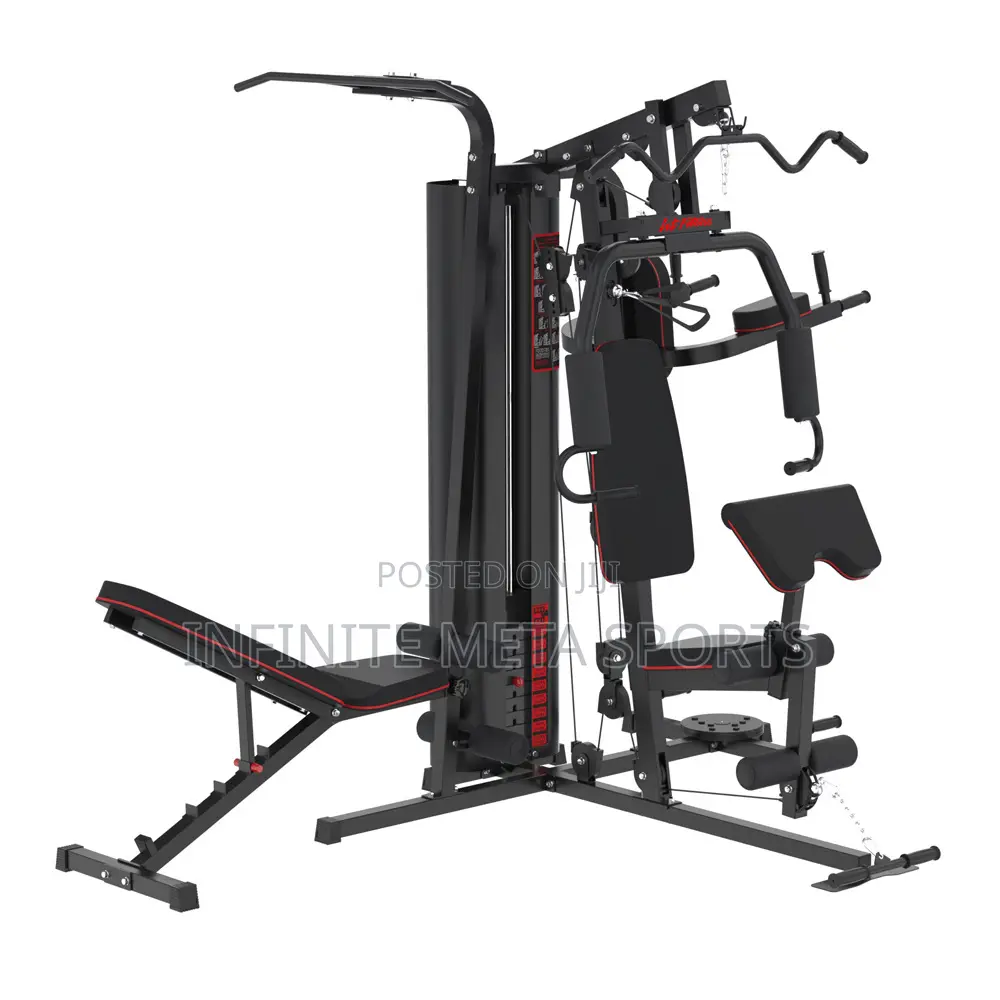 Heavy Duty 3 Station Gym With Adjustable Bench