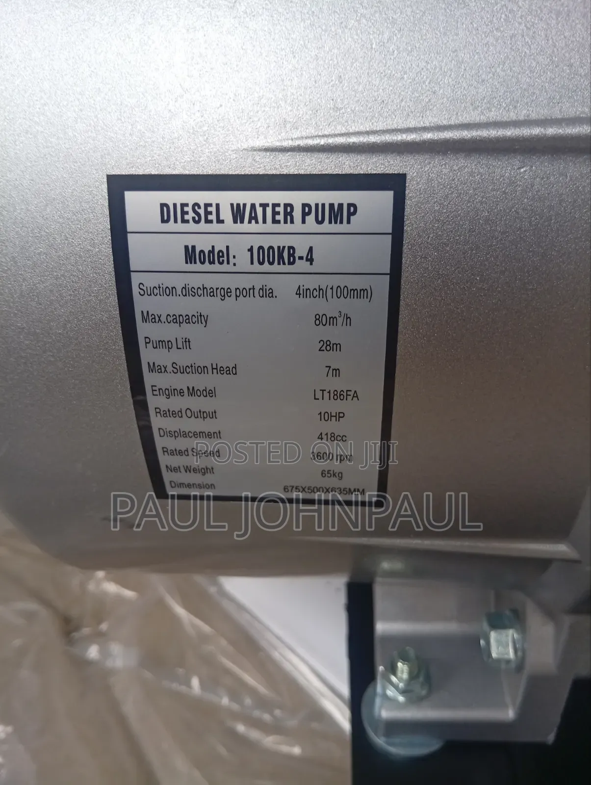 4inches Diesel Water Pump Machine