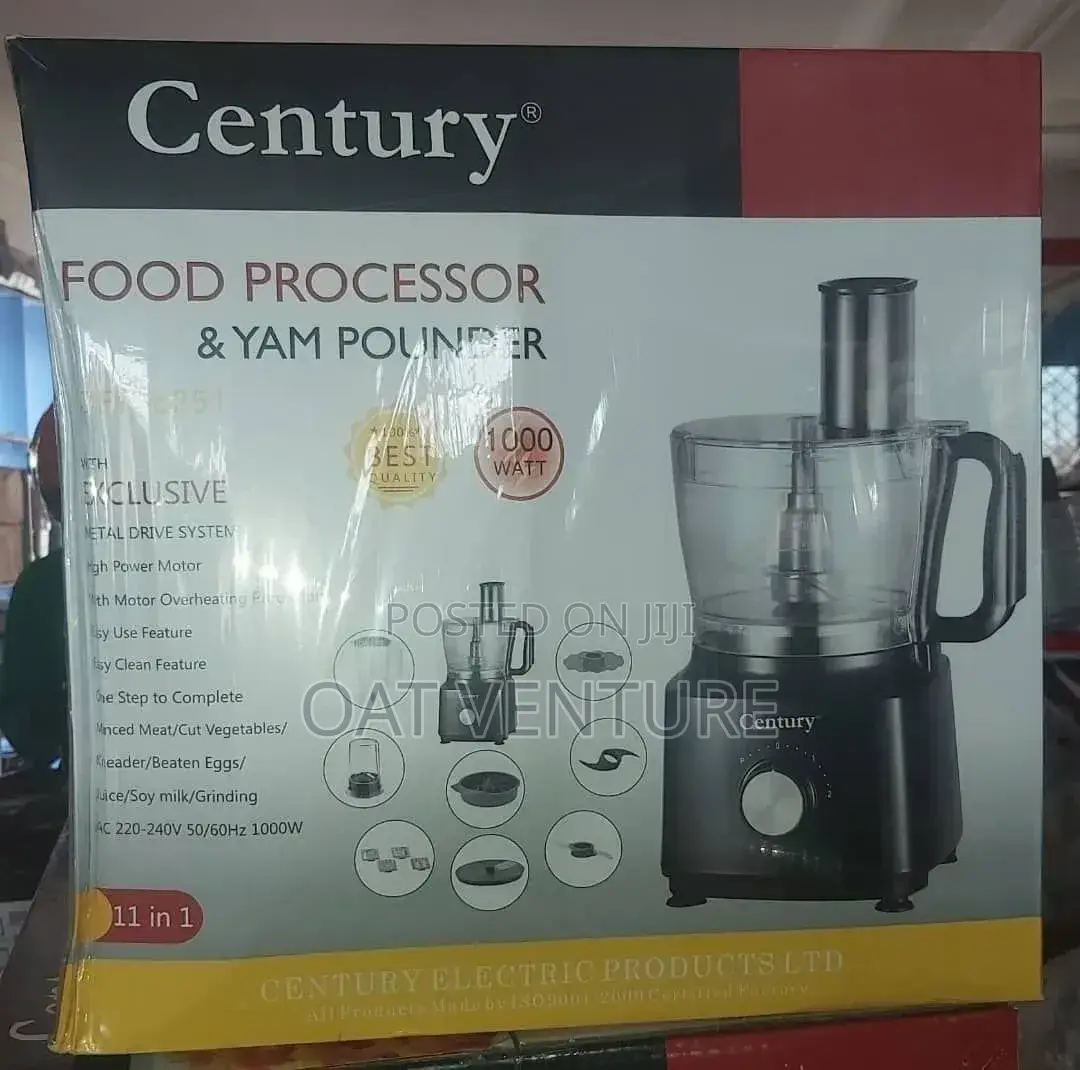 Century Food Processor Yam Pounder - 1000w Heavy Duty (Cfp-8251)