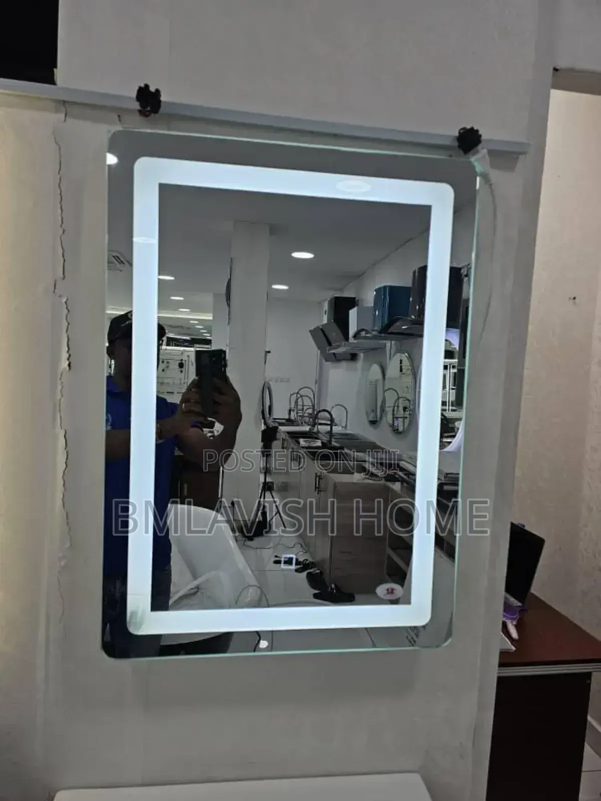 80 by 60 Rectangle Curved Led Mirror