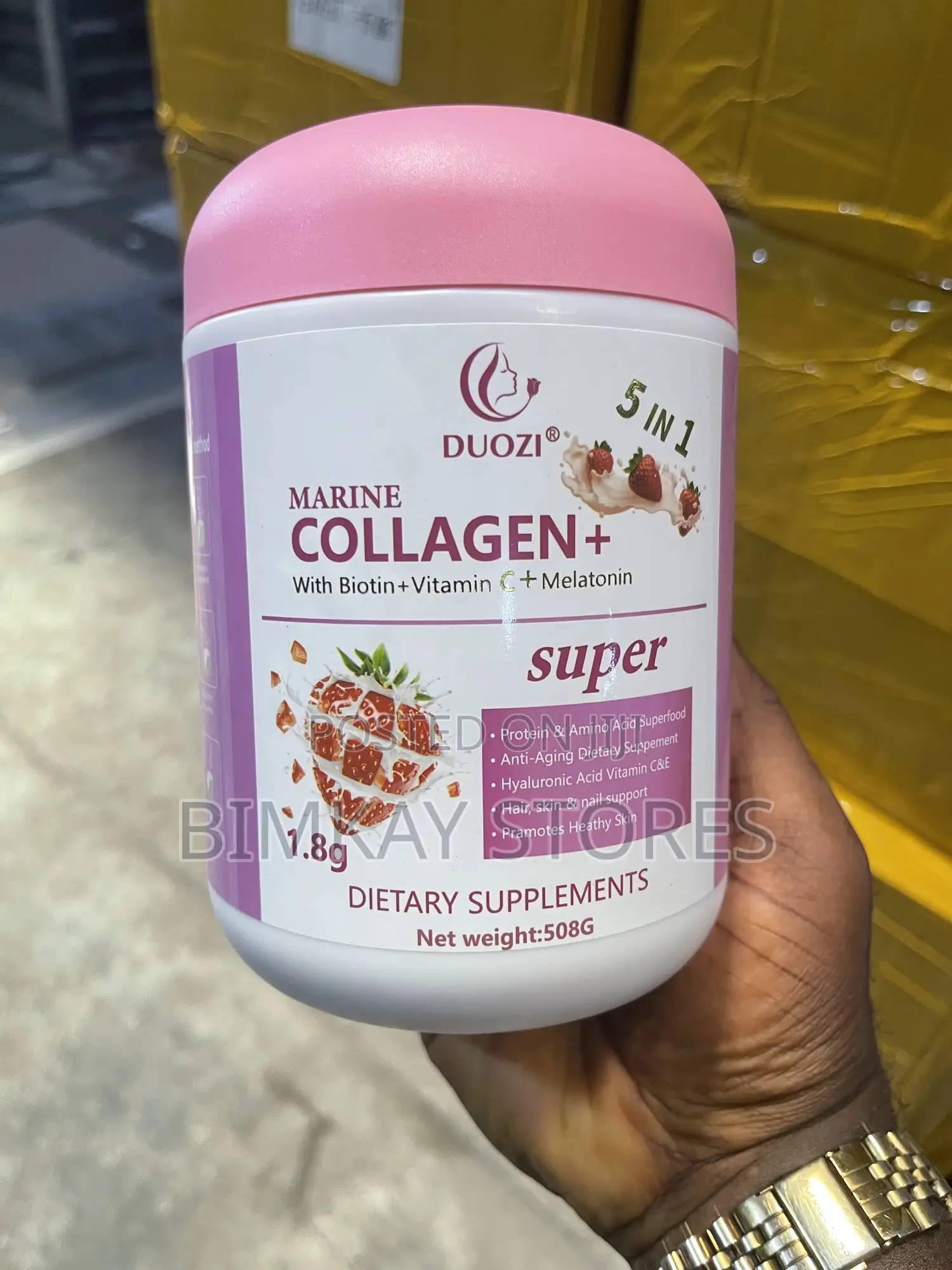 Duozi Marine Collagen With Biotin and Vitamin C Dietary Supplement.
