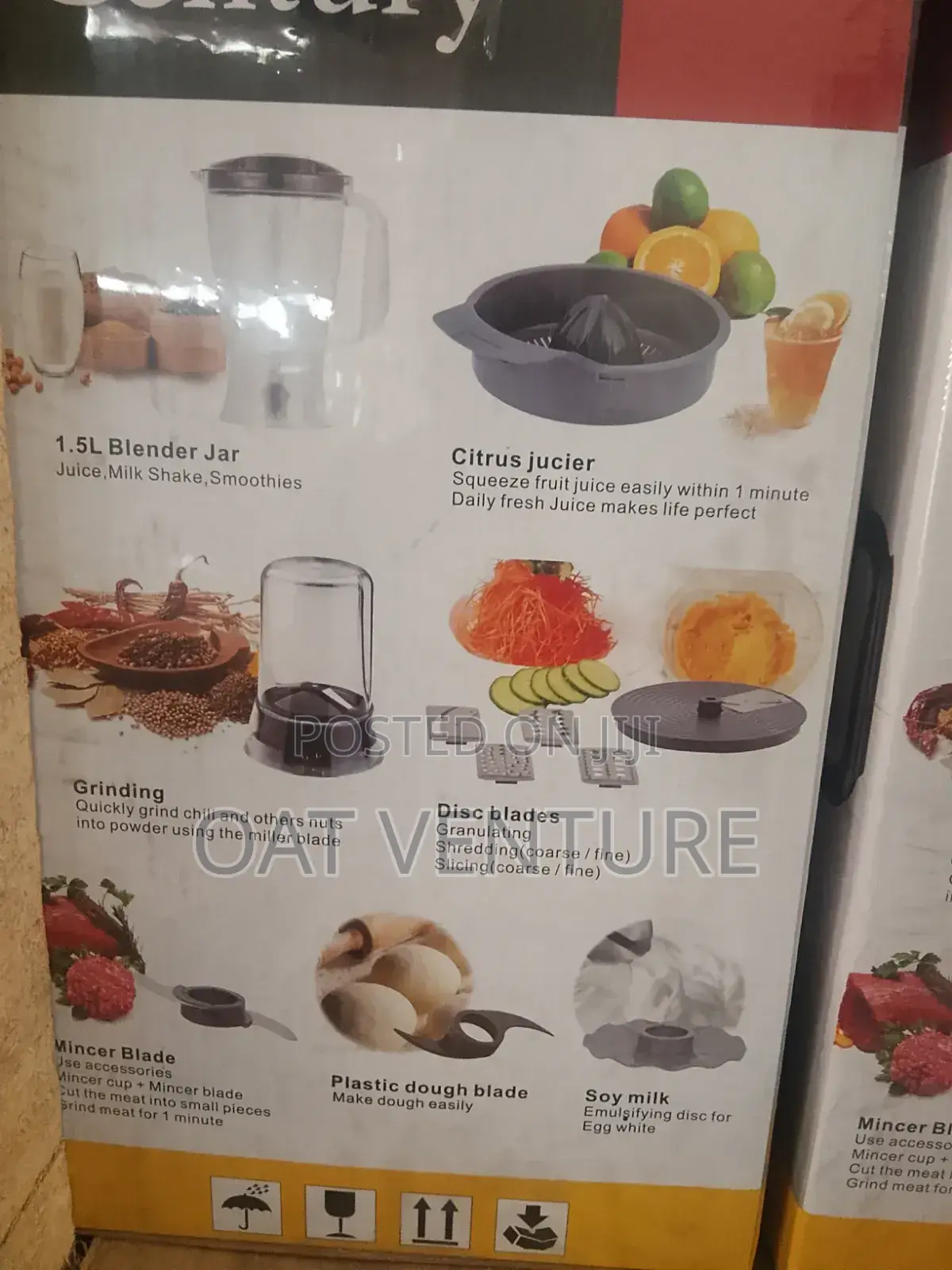 Century Food Processor Yam Pounder - 1000w Heavy Duty (Cfp-8251)