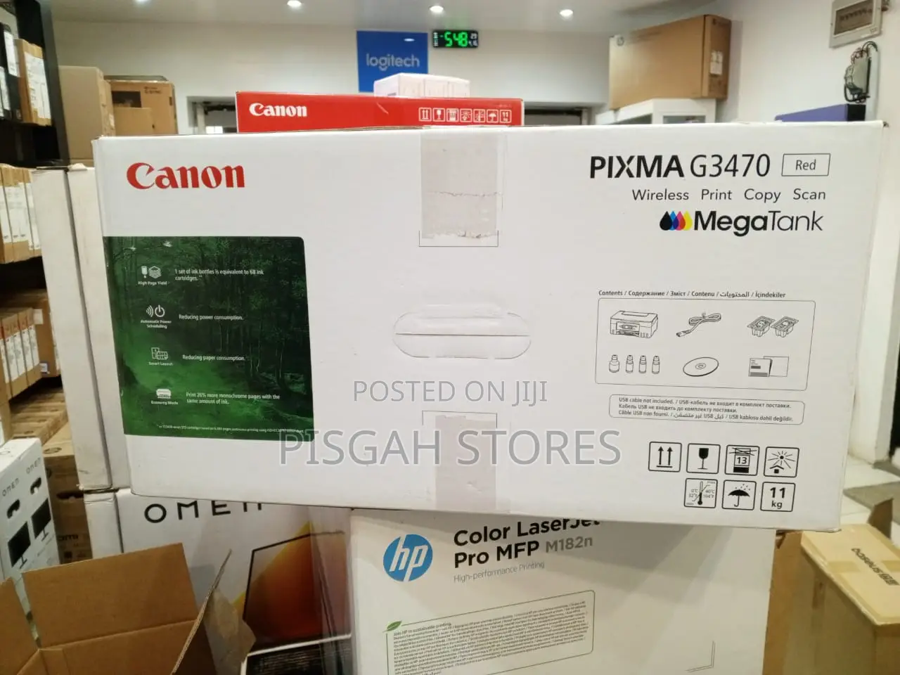 Canon Pixma G3470 Refillable Ink Tank Printer Black/White/Red Colors