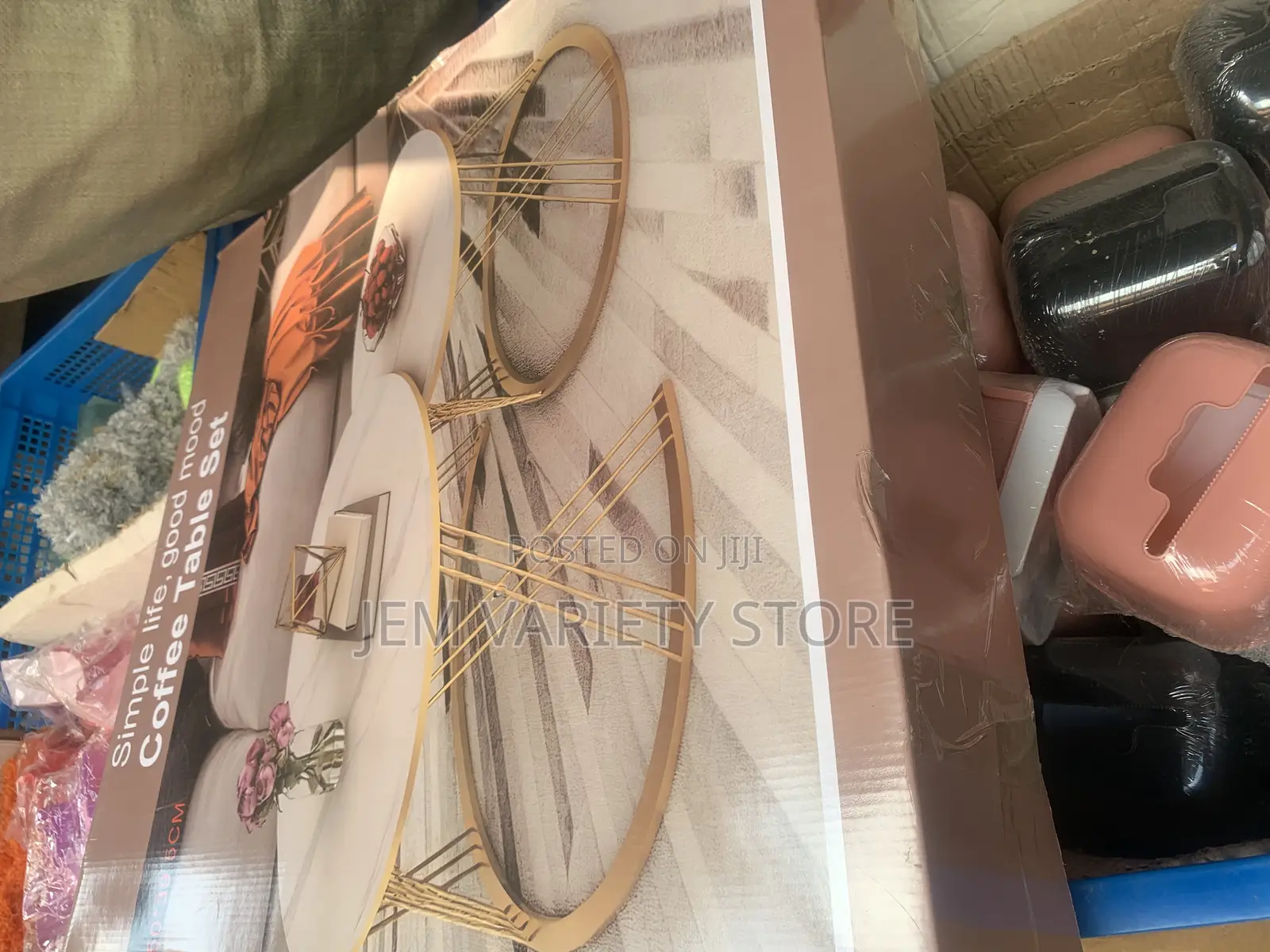 2 in 1 Faux Marble Center Table