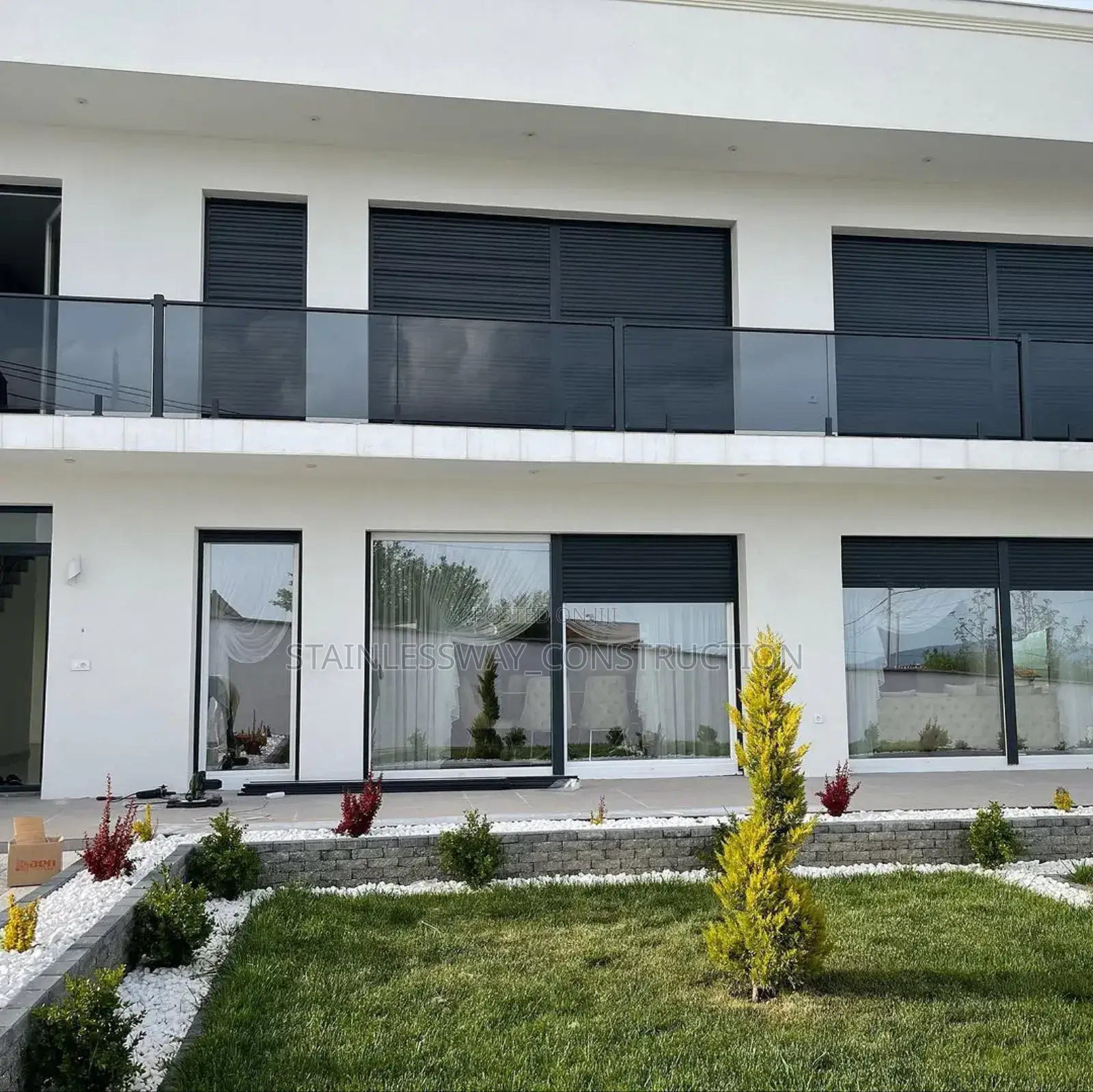 Elite Glass Dark Grey Solutions on Balcony