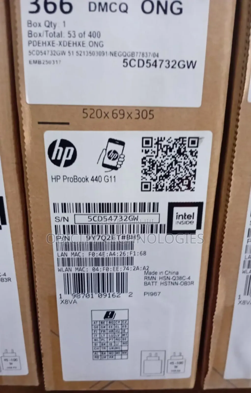 New Laptop HP ProBook 440 8GB Intel Core Ultra 5 SSD 512GB