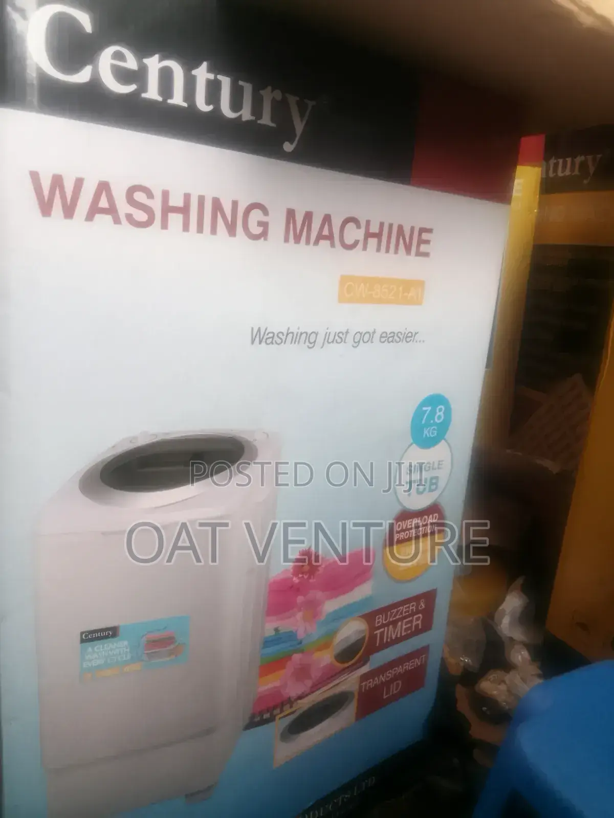 Century 7.8kg Single Tub Washing Machine - Cw-8521-A1 - Energy Saver